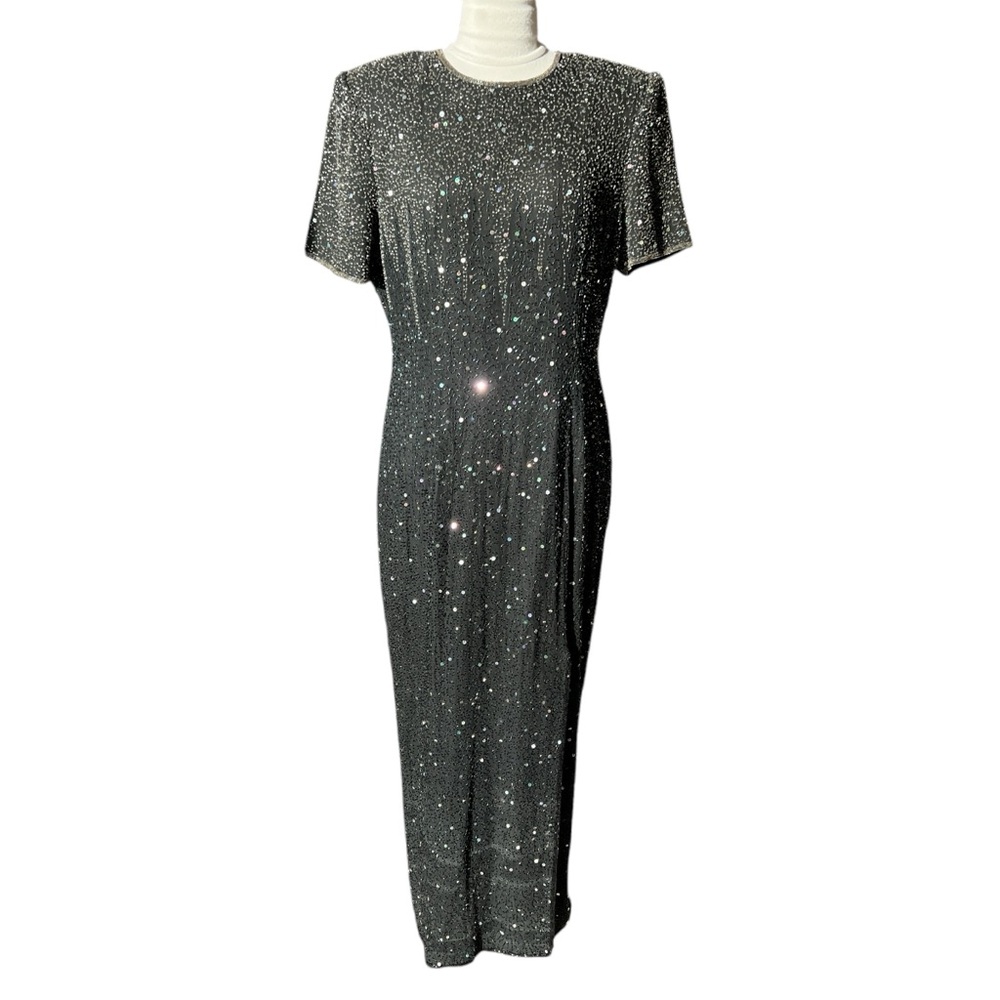 STENAY VINTAGE SEQUINS GOWN MAXI LENGHT SPLIT See Measurements
